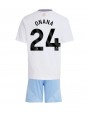 Aston Villa Amadou Onana #24 Venkovní dres pro děti 2024-25 Krátký Rukáv (+ trenýrky)